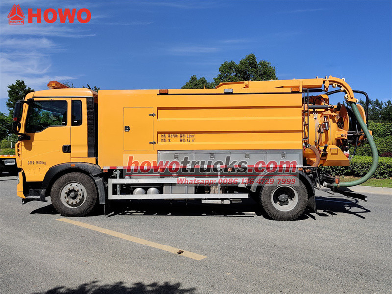 SINOTRUK 6x4 11m3 Sewer Cleaning Truck 