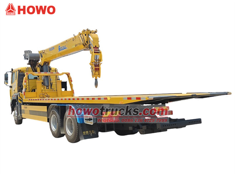 HOWO road wrecker truck mounted crane