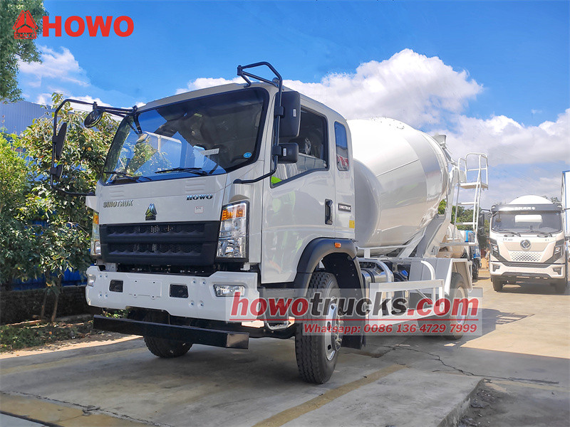 HOWO light 3cbm Drum Howo Concrete Mixer Truck