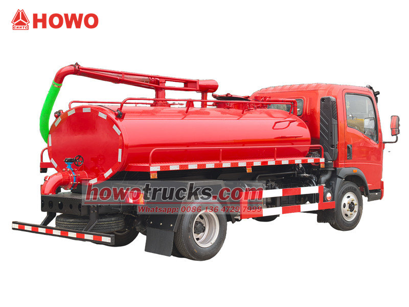 Howo 5cbm septic pump tanker