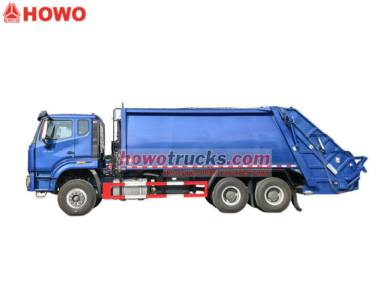 HOWO 20 CBM rear load garbage truck