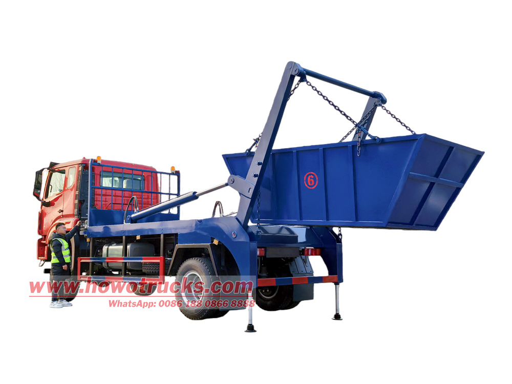 howo 4x4 skip refuse truck