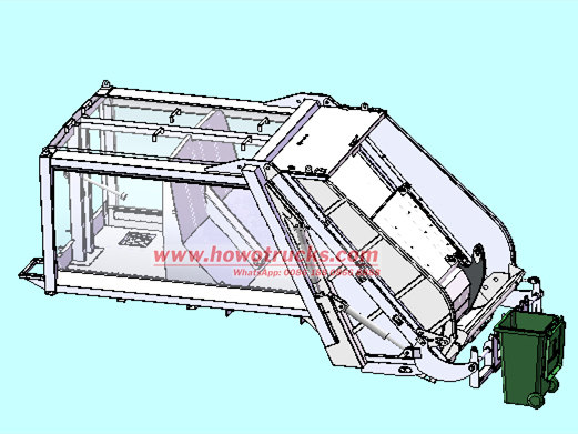 HOWO 6&times;4 garbage compactor drawing
